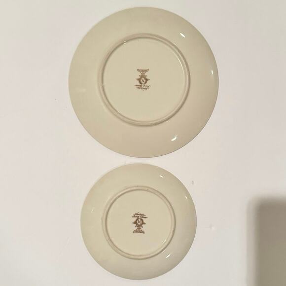 Noritake Ivory China Fantasia 7532 Plate & Cup Set Gold Trim Elegant Dinnerware - Picture 9 of 9